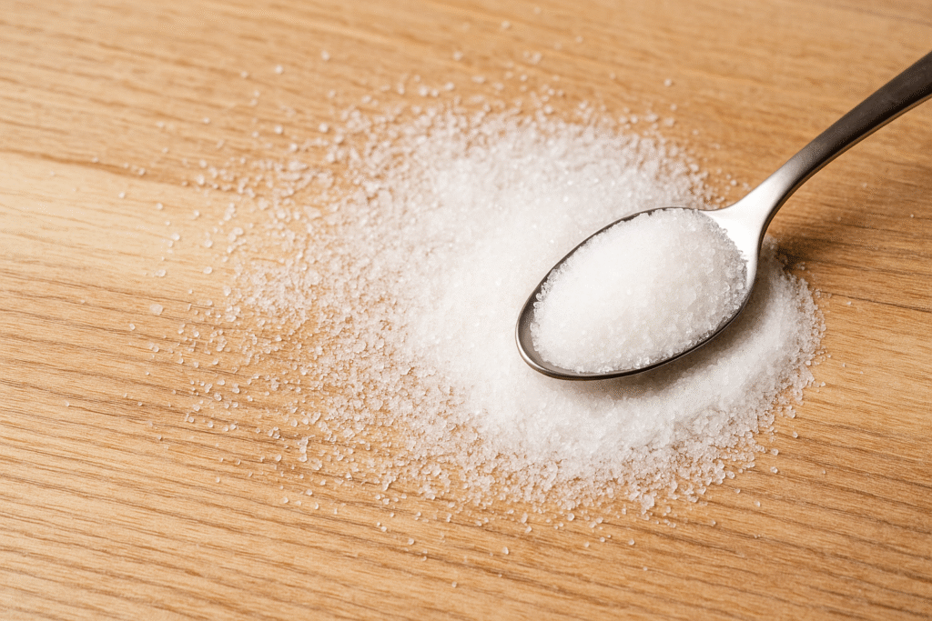 sucre en poudre sur une table